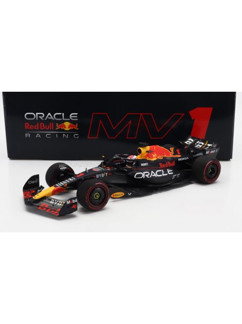 Minichamps - RED BULL F1  RB19 TEAM ORACLE RED BULL RACING N 1 WORLD CHAMPION 2nd SPRINT RACE QATAR GP 2023 MAX VERSTAPPEN MATT BLUE