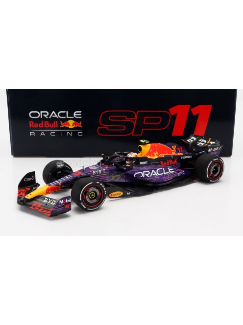 Minichamps - RED BULL F1  RB19 TEAM ORACLE RED BULL RACING N 11 3rd LAS VEGAS USA GP 2023 SERGIO PEREZ PURPLE YELLOW RED