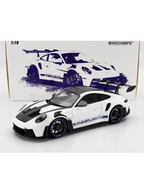 Minichamps - PORSCHE 911 992 GT3 RS COUPE WEISSACH PACKAGE 2022 - BLUE RIMS WHITE BLACK