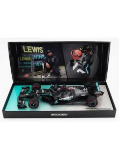   Minichamps - MERCEDES GP F1  W11 EQ PERFORMANCE TEAM AMG PETRONAS MOTORSPORT N 44 WORLD CHAMPION WINNER EIFEL GP (91st WIN) LEWIS HAMILTON 2020 - WITH MICHAEL SCHUMACHER HELMET AND PIT BOARD BLACK GREEN