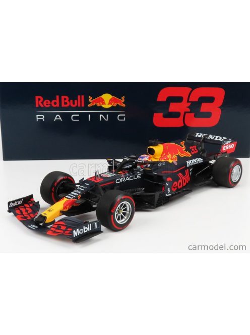 Minichamps - Red Bull F1 Rb16B Honda Ra620H Team Aston Martin N 33 Winner Holland Gp World Champion 2021 Max Verstappen Matt Blue Yellow Red