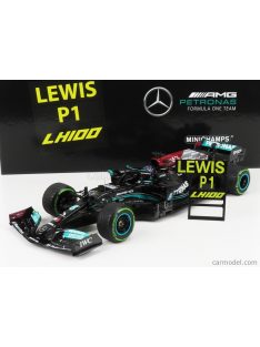   Minichamps - Mercedes Gp F1 W12 Mercedes M12 Eq Power+ Team Amg Petronas Motorsport Formula One N 44 Winner Sotchi Russian Gp 2021 Lewis Hamilton - 100Th Victory F1 - With Pit Board Black Green