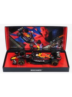   Minichamps - RED BULL F1  RB18 TEAM ORACLE RED BULL RACING N 1 WINNER SAUDI ARABIA GP WORLD CHAMPION 2022 MAX VERSTAPPEN MATT BLUE YELLOW RED