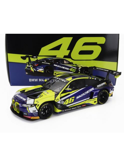 Minichamps - BMW 4-SERIES M4 GT3 TEAM WRT N 46 PRESENTATION FANATEC GT WORLD CHALLENGE EUROPE 2023 VALENTINO ROSSI BLUE YELLOW BLACK