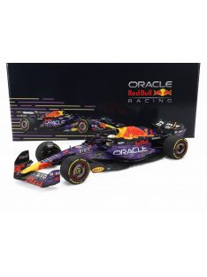   Minichamps - RED BULL F1  RB19 TEAM ORACLE RED BULL RACING N 1 WORLD CHAMPION WINNER LAS VEGAS USA GP 2023 MAX VERSTAPPEN PURPLE YELLOW RED