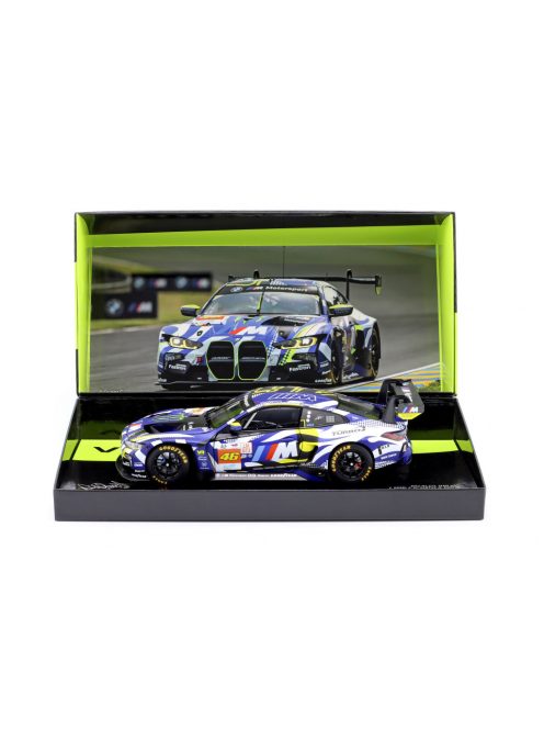 Minichamps - BMW 4-SERIES M4 GT3 TEAM WRT N 46 24h LE MANS 2024 VALENTINO ROSSI - MAXIME MARTIN - AHMAD AL HARTHY BLUE WHITE BLACK