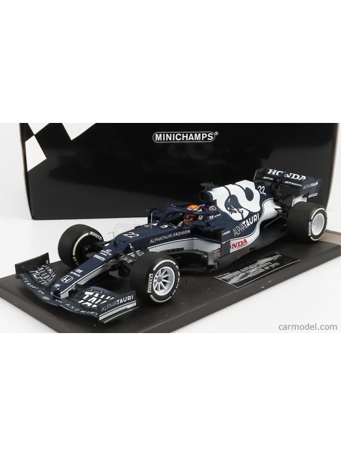 Minichamps - Alpha Tauri F1 At02 Honda Ra620H Team Alpha Tauri N 22 Bahrain Gp 2021 Yuki Tsunoda White Blue