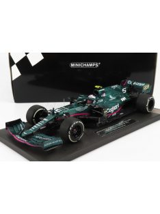   Minichamps - ASTON MARTIN F1  AMR21 MERCEDES M12 EQ POWER+ TEAM COGNIZANT FORMULA ONE N 5 5th MONACO GP 2021 SEBASTIAN VETTEL GREEN MET