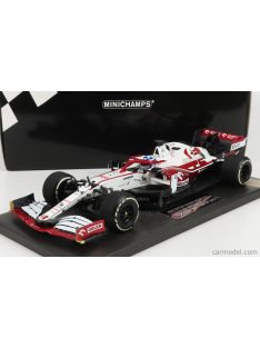   Minichamps - Alfa Romeo F1 C41 Team Orlen Racing N 7 Last Race Abu Dhabi Gp 2021 Kimi Raikkonen White Red Met