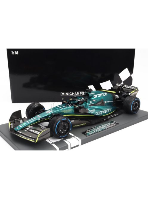 Minichamps - ASTON MARTIN F1 AMR22 TEAM ARAMCO COGNIZART N 18 MONACO GP 2022 LANCE STROLL GREEN BLACK