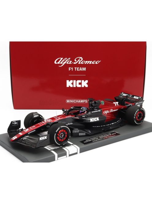 Minichamps - ALFA ROMEO F1  C43 TEAM STAKE N 77 SEASON 2023 VALTTERI BOTTAS BLACK RED