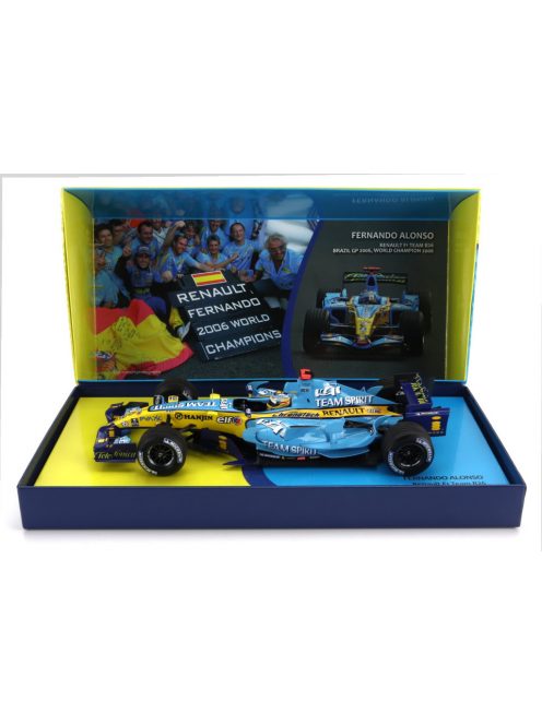 Minichamps - RENAULT F1  R26 TEAM MILD SEVEN RENAULT F1 N 1 WORLD CHAMPION 2nd BRAZIL GP FERNANDO ALONSO 2006 LIGHT BLUE YELLOW