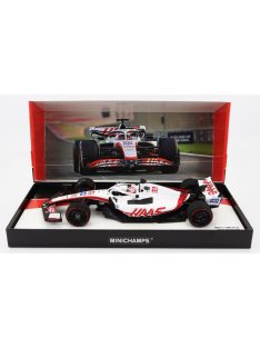   Minichamps - HAAS F1  VF-22 FERRARI TEAM HAAS N 20 5th BAHRAIN GP 2022 KEVIN MAGNUSSEN WHITE BLACK RED