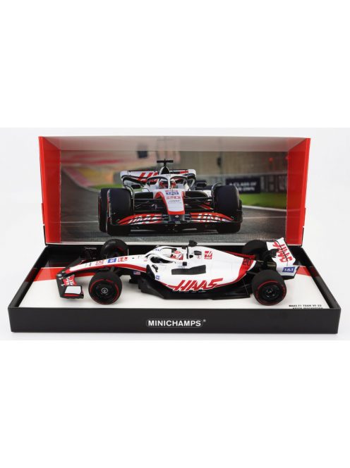 Minichamps - HAAS F1  VF-22 FERRARI TEAM HAAS N 20 5th BAHRAIN GP 2022 KEVIN MAGNUSSEN WHITE BLACK RED