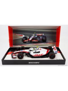   Minichamps - Haas F1 Vf-22 Ferrari Team Haas N 47 11Th Bahrain Gp 2022 Mick Schumacher White Black Red