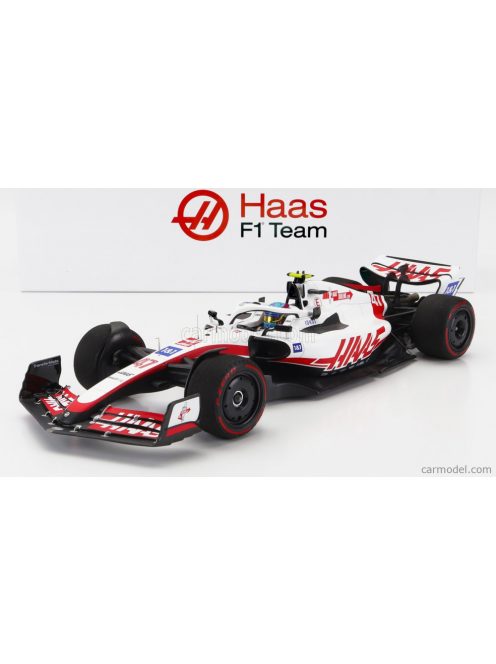 Minichamps - Haas F1  Vf-22 Ferrari Team Haas N 47 8Th (First Points) Silverstone British Gp 2022 Mick Schumacher White Black Red