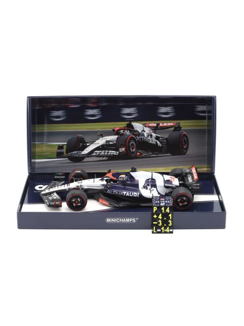 Minichamps - ALPHA TAURI F1  AT04 TEAM ALPHA TAURI N 21 SILVERSTONE BRITISH GP 2023 NYCK DE VRIES BLUE WHITE