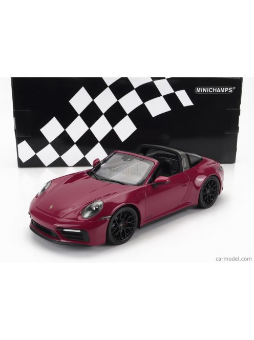 Minichamps - Porsche 911 992 Targa 4 Gts Spider 2021 Ruby Red