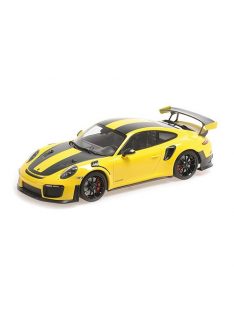   Minichamps - 1:18 Porsche 911 (991.2) Gt2Rs - 2018 - Yellow W/ Weissach Package W/ Black Wheels