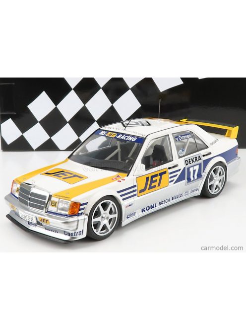 Minichamps - Mercedes Benz 190E 2.5 16 Evo Ii Team Ms-Jet Racing N 17 Dtm Season 1990 J.Van Ommen Silver Yellow Blue