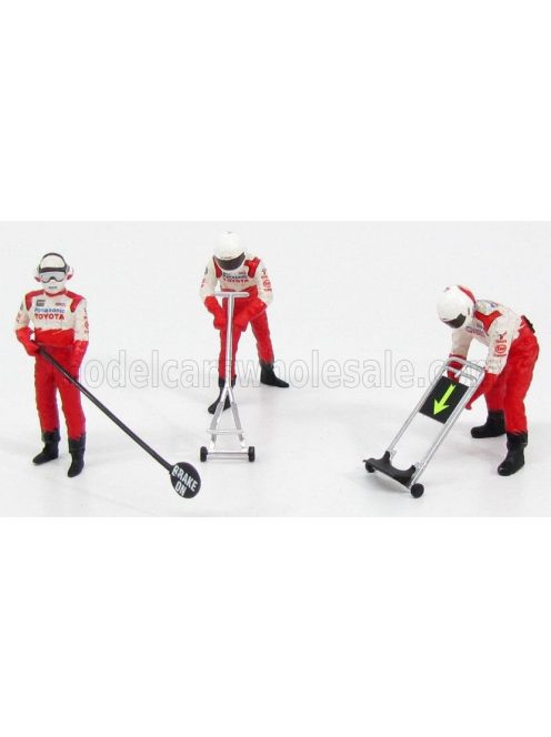 Minichamps - FIGURES F1 PIT-STOP TOYOTA 2002 JACK SET - FIGURES WHITE RED