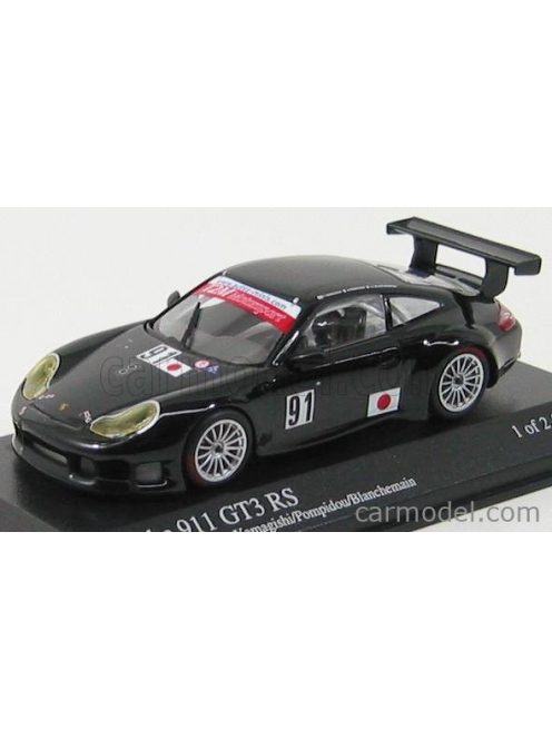 Minichamps - Porsche 911 Gt3-Rs T2M Motorsport N 91 Essais Du Mans 2005 Yamagishi Pompidou Black