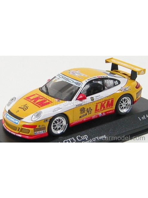 Minichamps - Porsche 911 Gt3 N 55 Carrera Cup Asia Macau 2007 N.D.O'Young Yellow White