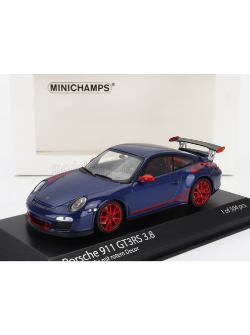 Minichamps - PORSCHE 911 997-2 GT3 RS 3.8 COUPE 2009 - RED WHEELS BLUE