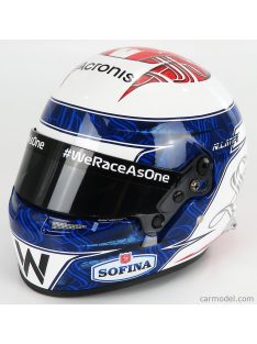   Mini Helmet - Bell Helmet F1 Casco Helmet Williams Fw43B Mercedes M12 Eq Power+ Team Williams Racing N 6 Bahrain Gp 2021 Nicholas Latifi White Blue Red