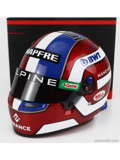   Mini Helmet - Bell Helmet F1 Casco Helmet Renault A522 Team Alpine Bwt N 31 Season 2022 Esteban Ocon Red White