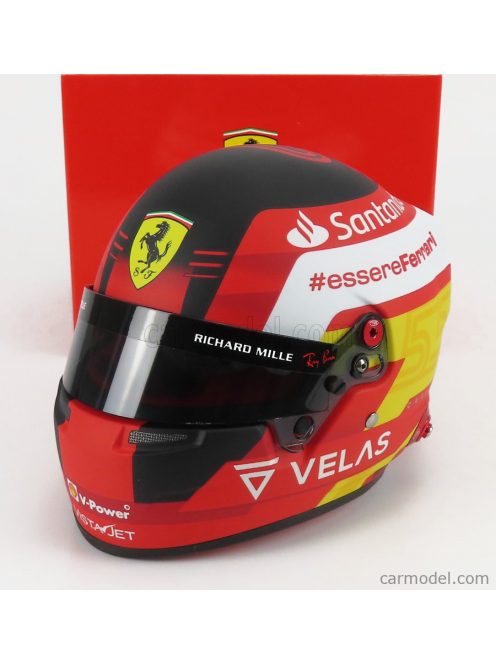 Mini Helmet - Bell Helmet F1 Casco Helmet Scuderia Ferrari Season 2022 Carlos Sainz Red White