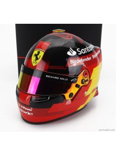   Mini Helmet - Bell Helmet F1  Casco Helmet Ferrari Sf-23 Team Scuderia Ferrari N 55 Season 2023 Carlos Sainz Red Yellow Black