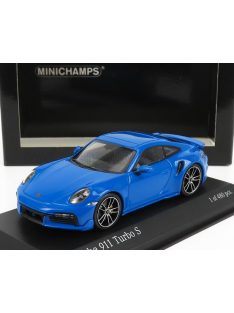   Minichamps - PORSCHE 911 992 TURBO S COUPE SPORT DESIGN 2021 BLUE