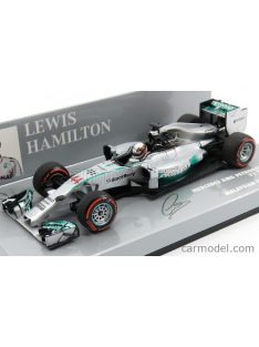   Minichamps - Mercedes Gp F1  W05 Hybrid Amg Petronas N 44 Winner Malaysian Gp Lewis Hamilton 2014 World Champion Silver Green