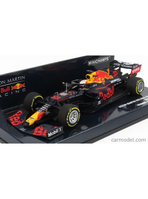 Minichamps - Red Bull F1 Rb16 Honda Team Aston Martin N 33 Winner Abu Dhabi Gp 2020 Max Verstappen Matt Blue Red Yellow