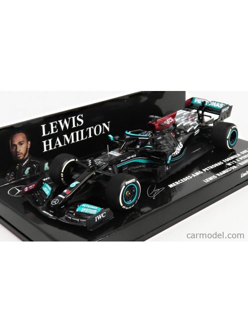 Minichamps - Mercedes Gp F1 W12 Mercedes M12 Eq Power+ Team Amg Petronas Motorsport Formula One N 44 Winner Bahrain Gp 2021 Lewis Hamilton Black Green