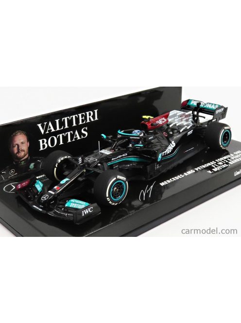 Minichamps - Mercedes Gp F1 W12 Mercedes M12 Eq Power+ Team Amg Petronas Motorsport Formula One N 77 3Rd Bahrain Gp 2021 Valtteri Bottas Black Green