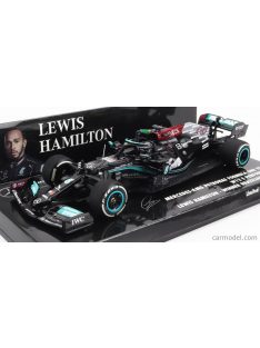   Minichamps - Mercedes Gp F1 W12 Mercedes M12 Eq Power+ Team Amg Petronas Motorsport Formula One N 44 Winner Brazilian Gp (With Flag) 2021 Lewis Hamilton Black Green