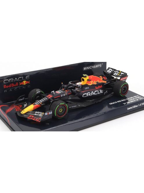 Minichamps - RED BULL F1 RB18 TEAM ORACLE RED BULL RACING N 11 2nd JAPAN GP 2022 SERGIO PEREZ MATT BLUE YELLOW RED