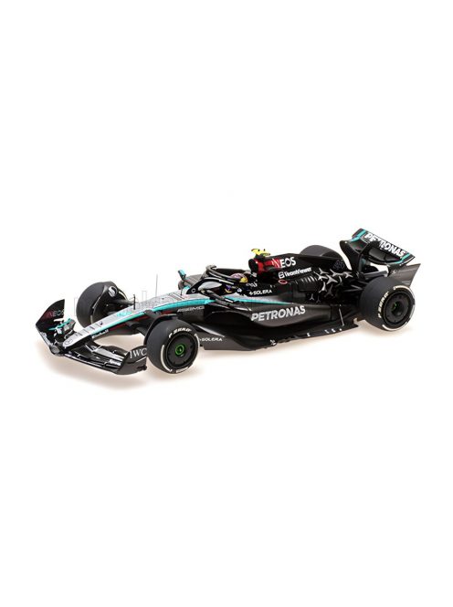 Minichamps - MERCEDES GP  F1  W15 EQ PERFORMANCE TEAM AMG PETRONAS MOTORSPORT N 44 SEASON 2024 LEWIS HAMILTON BLACK SILVER GREEN