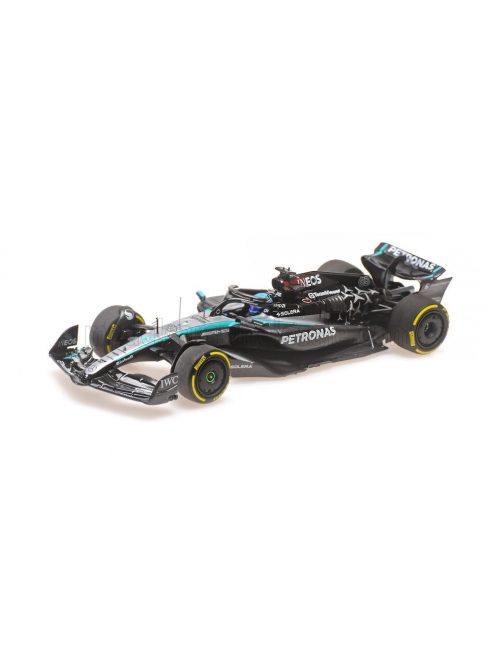 Minichamps - MERCEDES GP  F1  W15 EQ PERFORMANCE TEAM AMG PETRONAS MOTORSPORT N 63 SEASON 2024 GEORGE RUSSELL BLACK SILVER GREEN