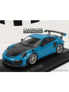   Minichamps - Porsche 911 991-2 Gt2 Rs Coupe 2018 - Silver Rims Miami Blue