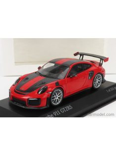   Minichamps - Porsche 911 991-2 Gt2 Rs Weissach Package 2018 - Silver Rims Red Black