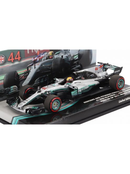 Minichamps - MERCEDES GP F1  W08 EQ POWER+ TEAM MERCEDES AMG WORLD CHAMPION N 44 MEXICO GP 2017 LEWIS HAMILTON BLACK SILVER