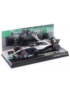   Minichamps - MERCEDES GP F1  W09 EQ POWER AMG PETRONAS MOTORSPORTS N 44 WORLD CHAMPION 4th MEXICO GP 2018 LEWIS HAMILTON SILVER BLACK