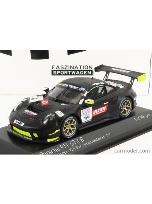 Minichamps - Porsche 911 991 Gt3-R Team Iron Force N 8 Test Vln2 Nurburgring 2019 L.Luhr - A.De Leener - J.E.Slooten - S.Jans Matt Black