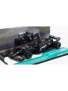   Minichamps - MERCEDES GP F1  W11 EQ PERFORMANCE TEAM AMG PETRONAS MOTORSPORT N 44 WORLD CHAMPION WINNER SILVERSTONE BRITISH GP (with flat tire) 2020 LEWIS HAMILTON BLACK GREEN