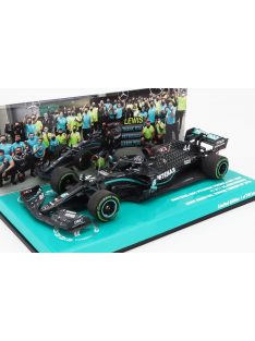   Minichamps - MERCEDES GP F1  W11 EQ PERFORMANCE TEAM AMG PETRONAS MOTORSPORT N 44 (WITH WORN RAIN TYRES - 7 TIMES WORLD CHAMPION) WINNER TURKISH GP 2020 LEWIS HAMILTON BLACK GREEN