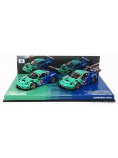   Minichamps - Porsche Set 2X 911 991 Gt3 R Team Falken Motorsports N 44 24H Nurburgring 2020 P.Dumbreck- M.Ragginger - S.Muller - K.Bachler + N 33 24H Nurburgring 2020 K.Bachler - S.Muller - C.Engelhart - D.Werner Light Green Blue