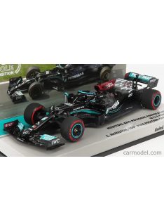   Minichamps - Mercedes Gp F1 W12 Mercedes M12 Eq Power+ Team Amg Petronas Motorsport Formula One N 44 100Th Pole Position Winner Spain Gp 2021 Lewis Hamilton Black Green